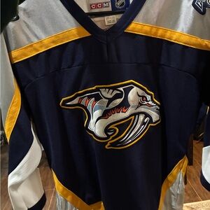CCM Navy and Gold Hockey Jersey